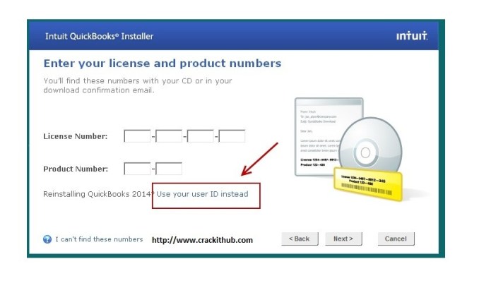 Quickbooks license and product number not working